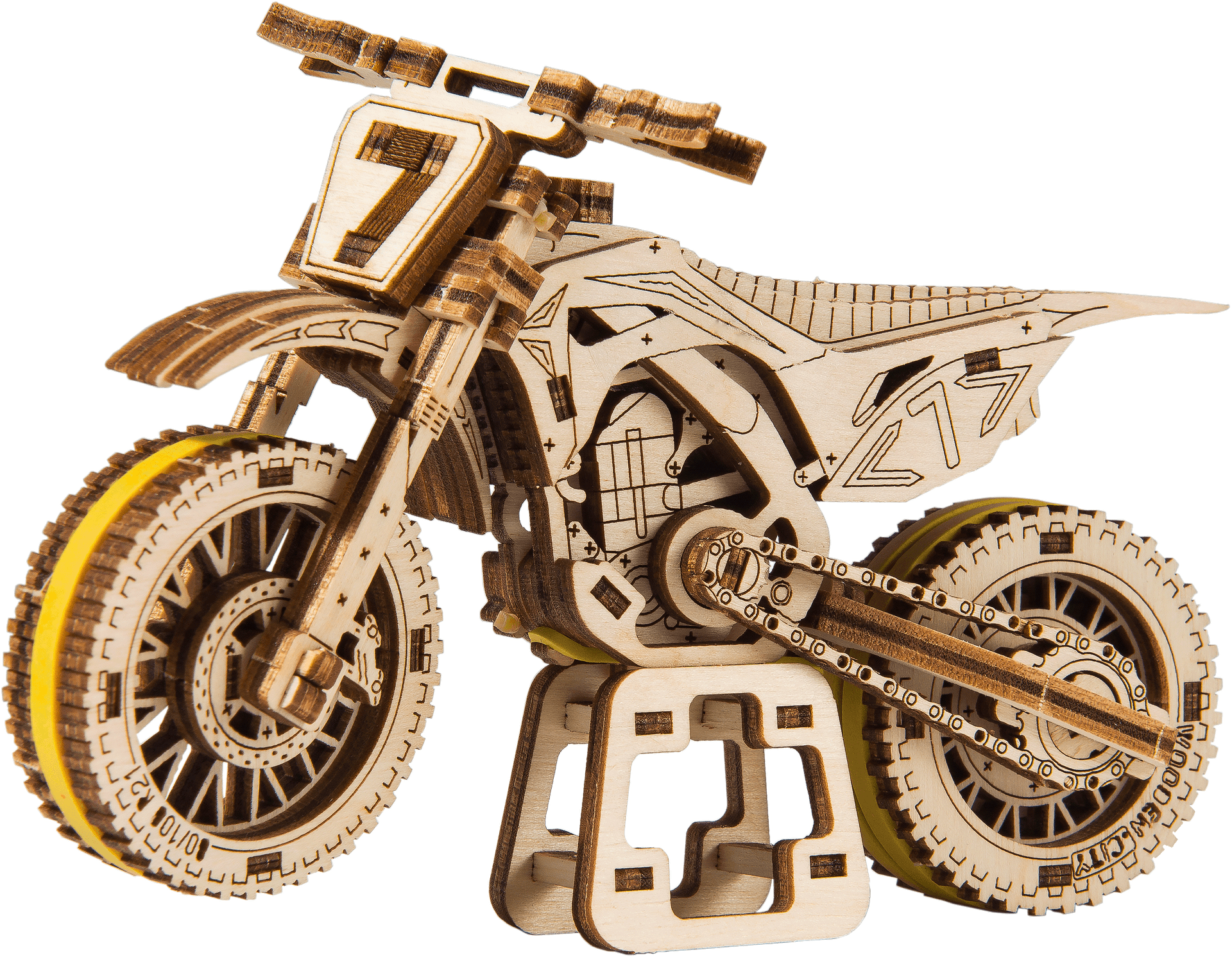 WOODEN CITY 3D puzzle Motorka MotoCross 88 dílů