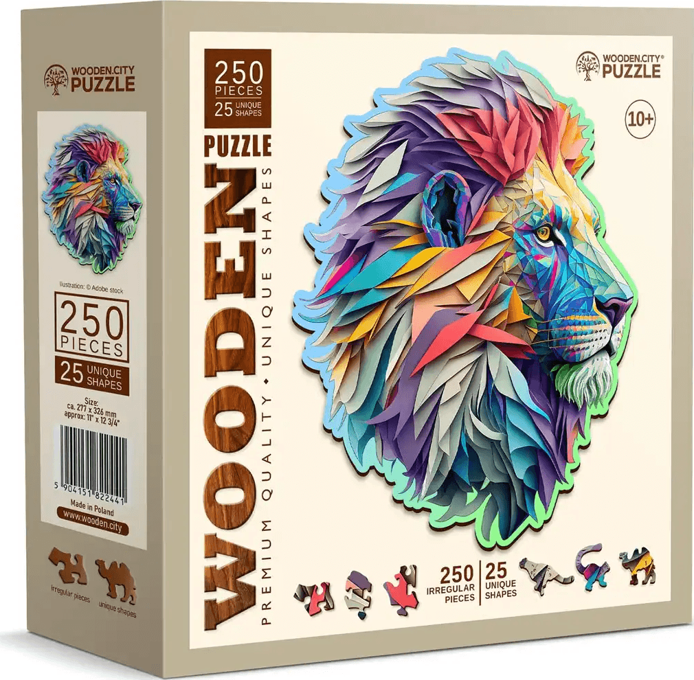 WOODEN CITY Dřevěné puzzle Moderní lev 250 dílků