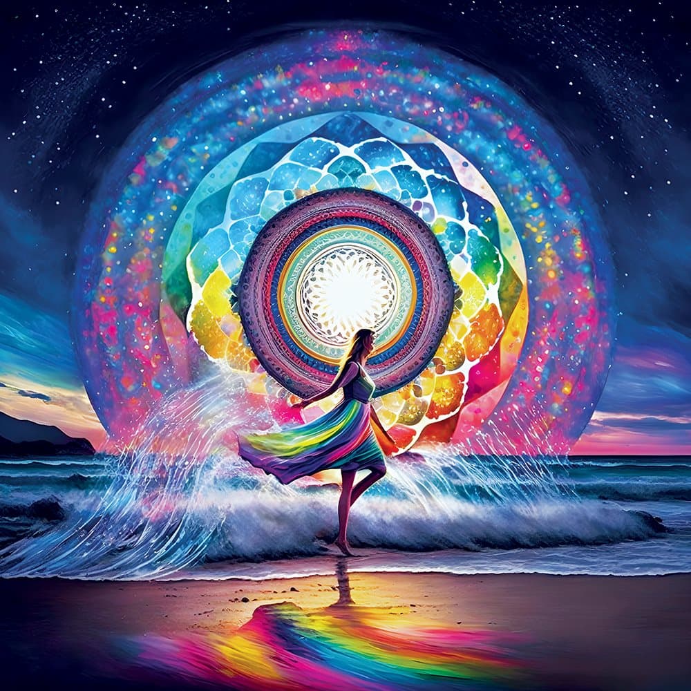 YAZZ Čtvercové puzzle Taneční mandala 1023 dílků
