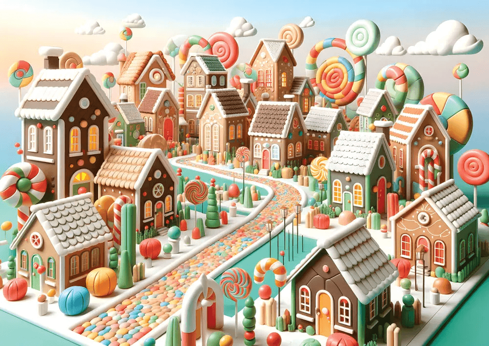 YAZZ Puzzle Země sladkostí 1000 dílků
