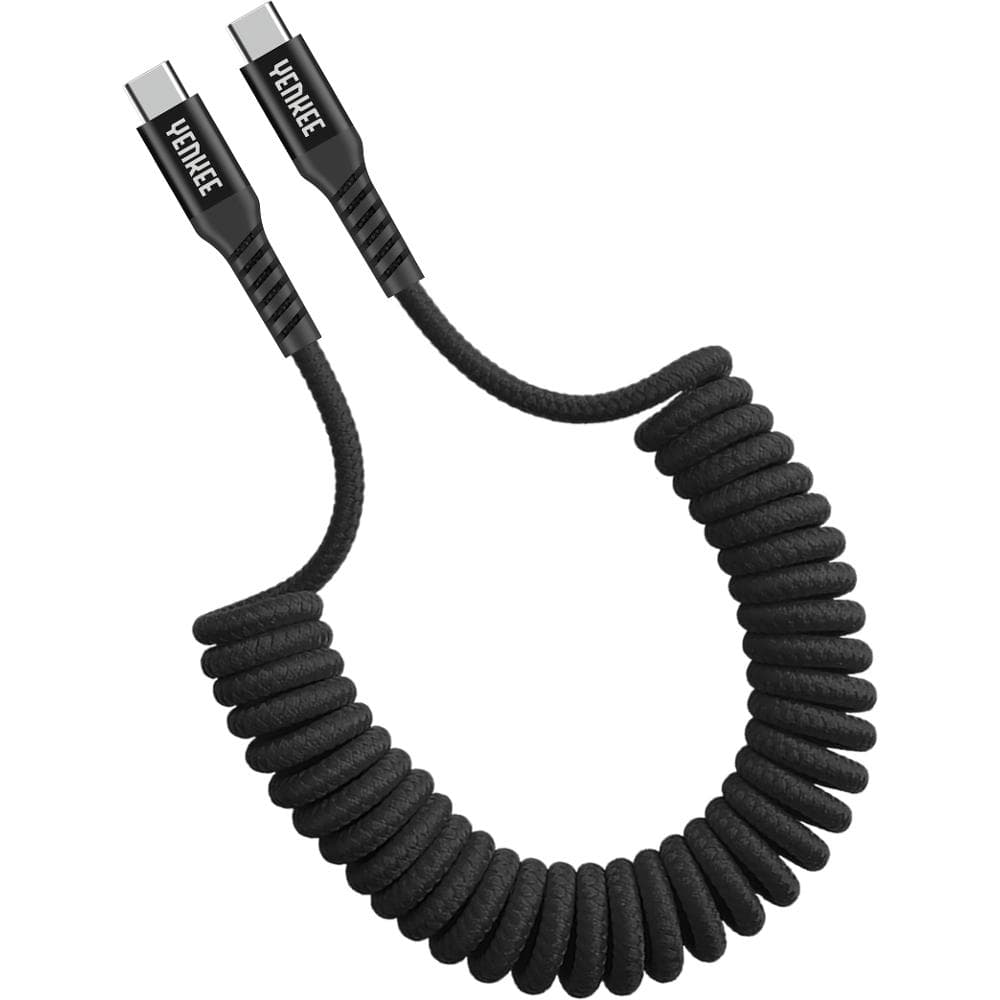 YCU 501 BK špirál. kábel USB C/C YENKEE