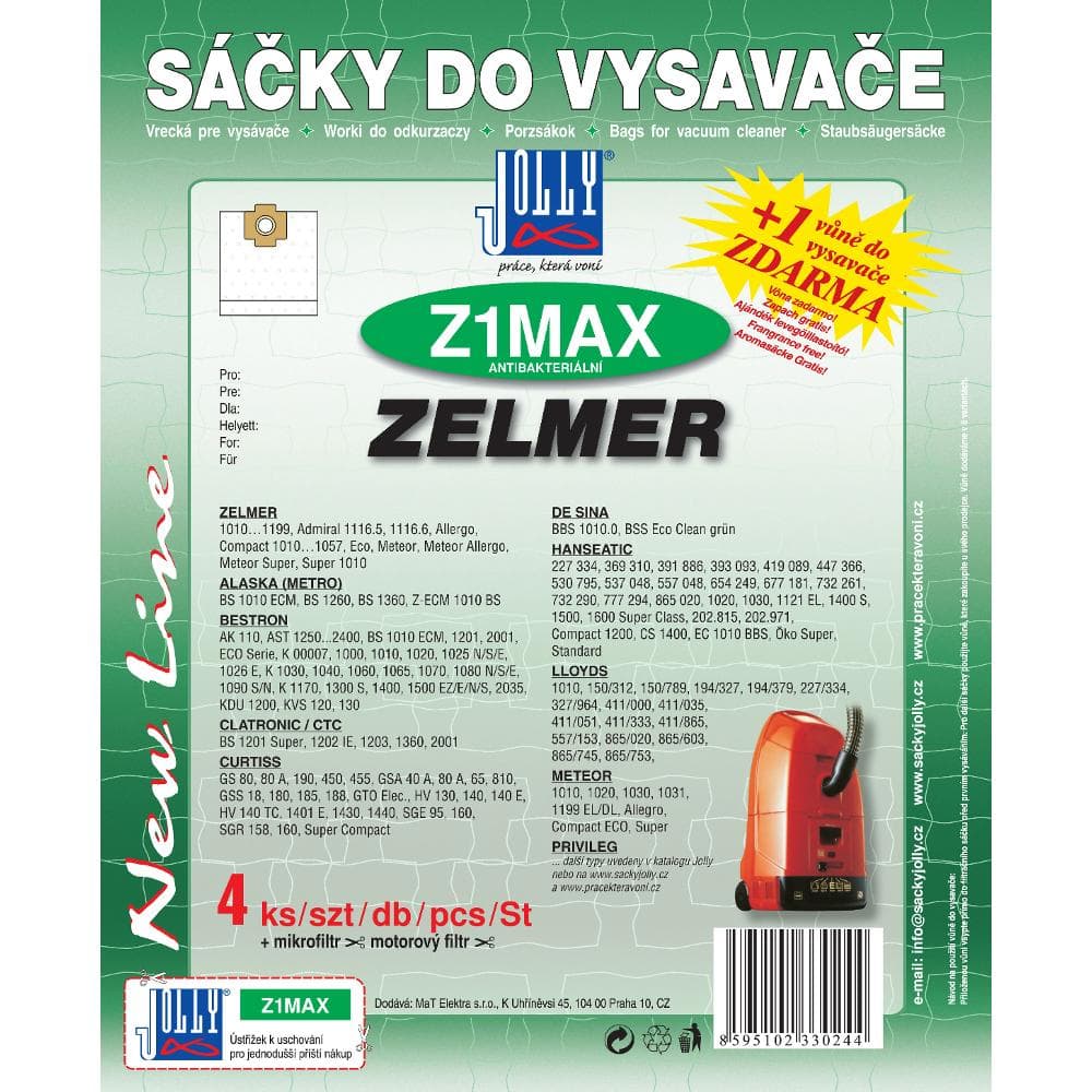 Z 1 MAX vrecko do vysávača JOLLY