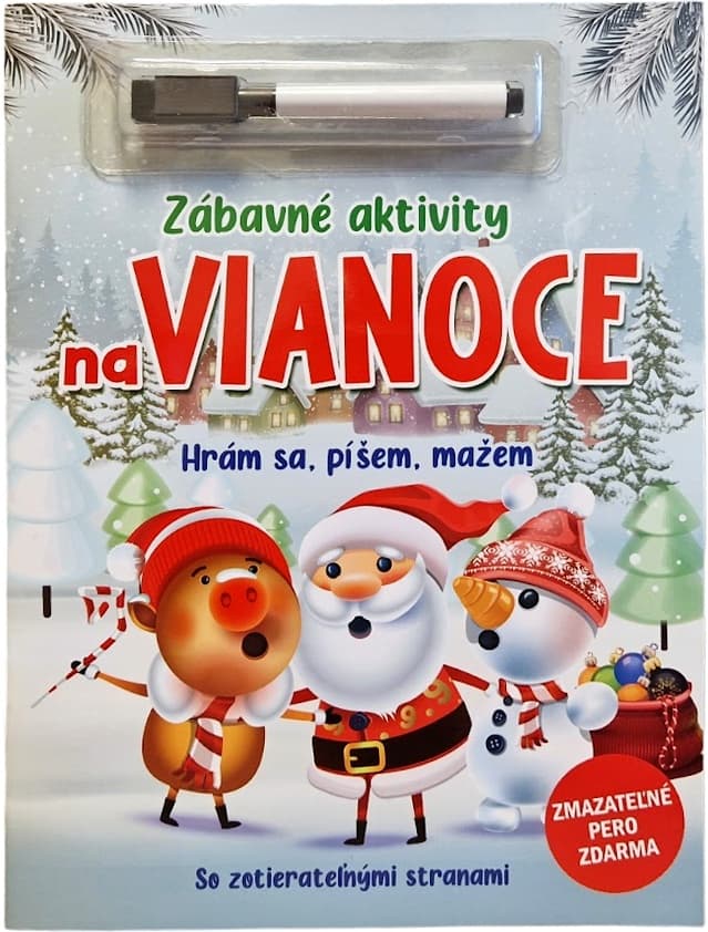 Zábavné aktivity na Vianoce-zmazateľné pero