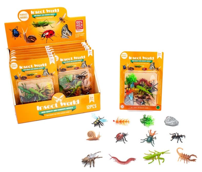 Zvieratká hmyz figúrky set 12ks/6,5cm