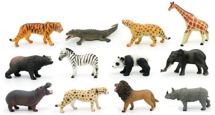 Zvieratká safari mäkké mix - medveď