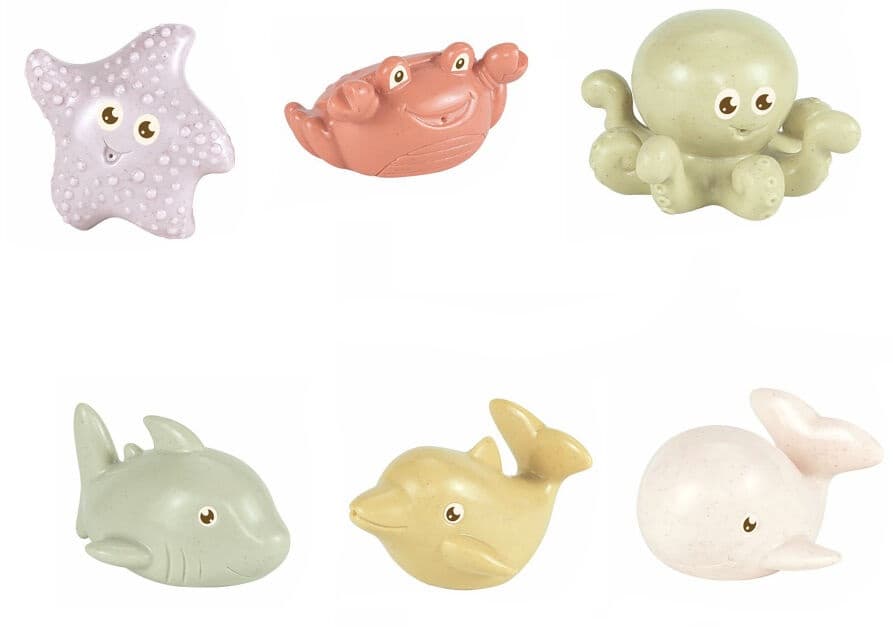 Zvieratká z oceánu eko plast set 3ks/7cm - náhodné