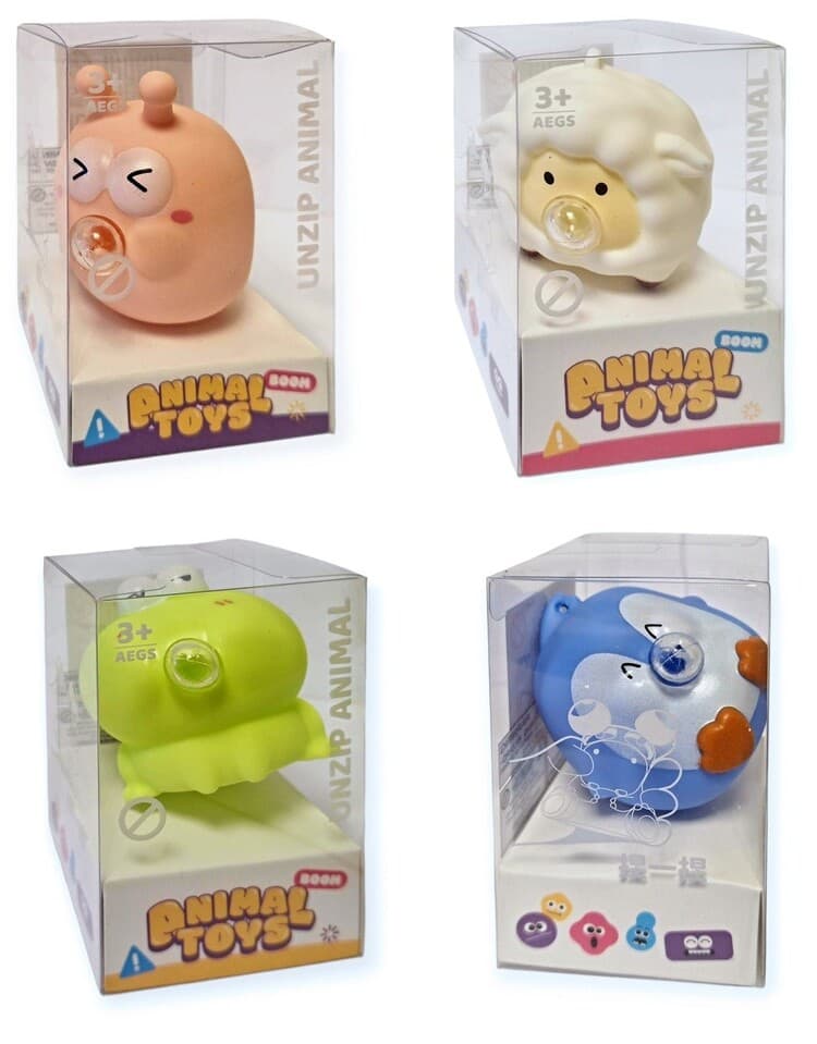 Zvieratko stláčacie s bublinou 8cm - tučniak